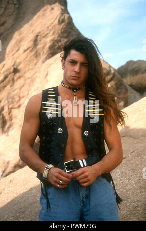 MOJAVE DESERT, CA - OCTOBER 20: (EXCLUSIVE) Actor Diego Serrano poses at a photo shoot on October 20, 1992 in Mojave Desert, California. Photo by Barry King/Alamy Stock Photo Stock Photo