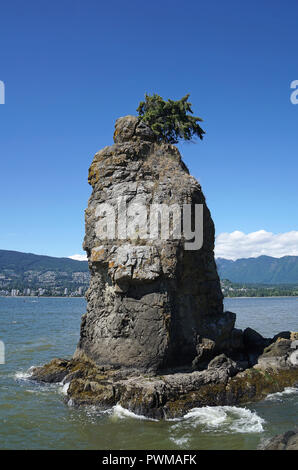 Siwash Rock, Stanley Park, Vancouver, Canada Stock Photo