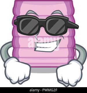 Super cool cartoon blinds in a window home Stock Vector