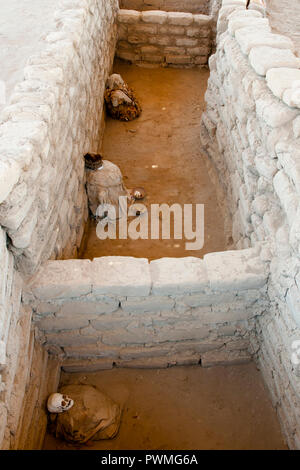 Mummies - Chauchilla Cemetery - Peru Stock Photo