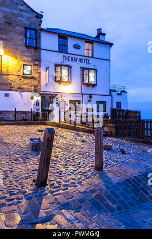 Robin Hood Bay village street scenes Stock Photo