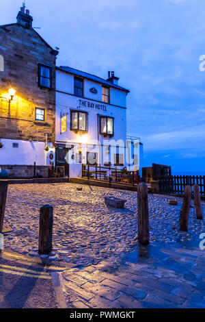 Robin Hood Bay village street scenes Stock Photo