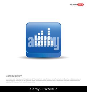 Equalizer icon - 3d Blue Button Stock Vector Image & Art - Alamy