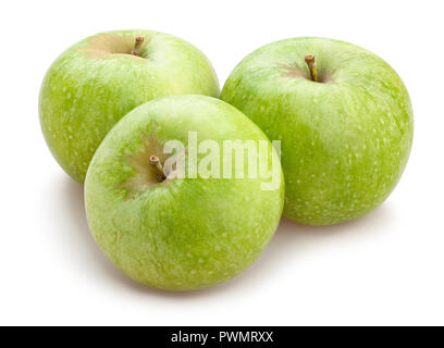 granny smith apples path isolated Stock Photo