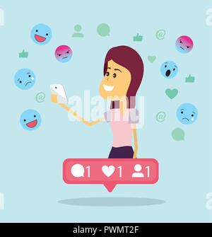 People on social media cartoons vector illustration graphic design ...