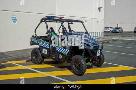 Brisbane Queensland Australia 10 08 2018 Queensland police car parked outside Shopping Mall Stock Photo