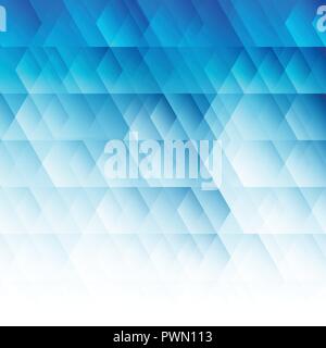Abstract geometric hexagon pattern blue background, Creative design templates, Vector illustration Stock Vector