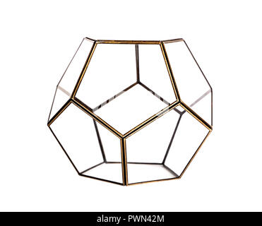 3D Dodecahedron, abstract geometric shape and structure Stock Photo
