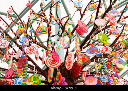 Candy tree at Sentosa Island, Singapore Stock Photo - Alamy