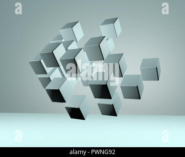 Magic Cubes. 3d cubes - Concept Stock Photo