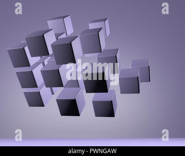 Magic Cubes. 3d cubes - Concept Stock Photo