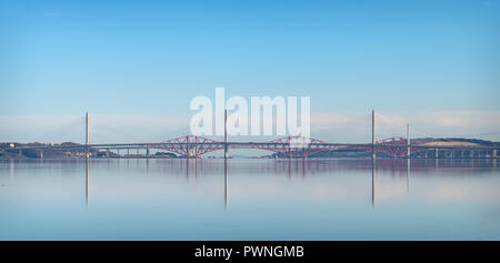 Bridges over Firth of Forth, Scotland Stock Photo