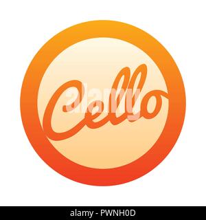 Round Icon for Music Club, Vector Illustration isolated on white. Stock Vector