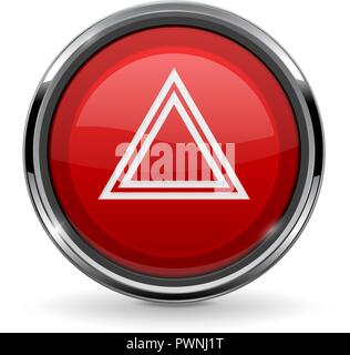 Warning light button. Car dashboard element Stock Vector