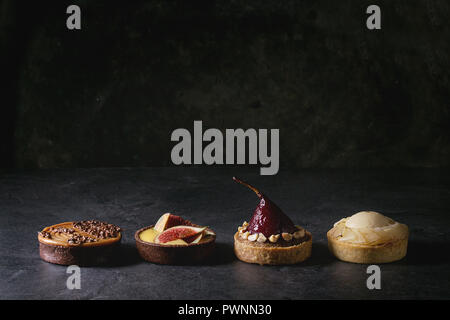 Variety of sweet tartlets Stock Photo