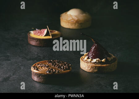 Variety of sweet tartlets Stock Photo