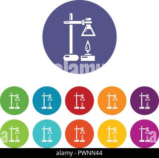 Chemical process icon, simple black style Stock Vector