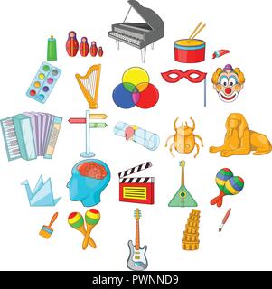 Learning actor icons set, cartoon style Stock Vector Image & Art - Alamy