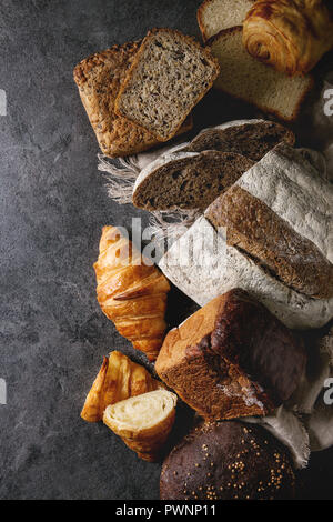 Variety of fresh baked bread Stock Photo