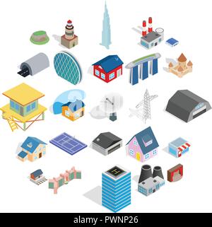 Stock icons set, isometric style Stock Vector