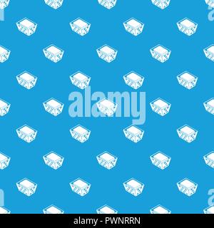 Clothes in basket pattern vector seamless blue Stock Vector