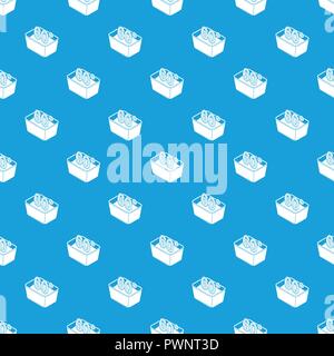 Hand wash 60 degrees celsius pattern vector seamless blue Stock Vector