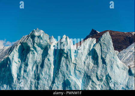 The Perito Moreno Glacier (Spanish: Glaciar Perito Moreno) is a glacier located in the Los Glaciares National Park in southwest Santa Cruz Province Stock Photo