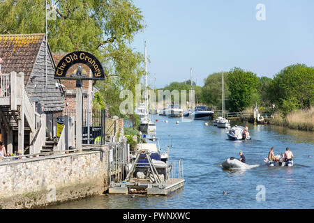 Wareham Quay and Frome River, Wareham, Dorset, England, United Kingdom Stock Photo