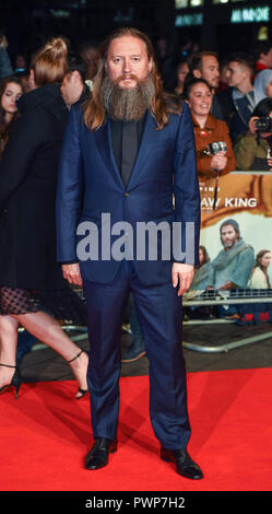 London, UK. 17th October, 2018. David Mackenzie attends the 'Outlaw King' premiere, BFI London Film Festival, UK - 17 Oct 2018 Credit: Gary Mitchell, GMP Media/Alamy Live News Stock Photo