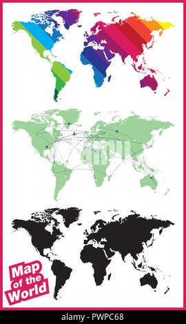 Map of the World vector illustration Stock Vector
