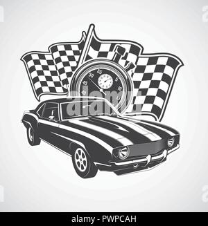 Racing car vector illustration Stock Vector