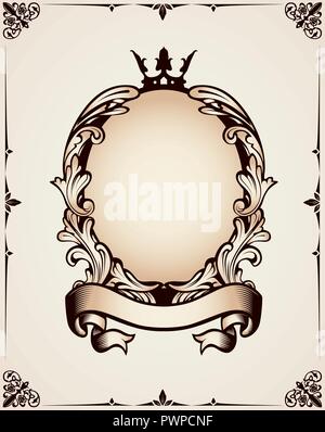 Decorative frame for design and use in design Stock Vector