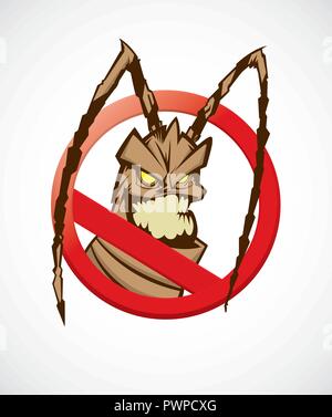 Illustration of prevention and elimination of cockroaches and insects Stock Vector
