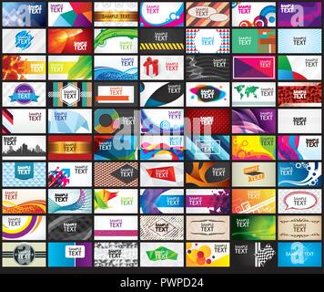 set business card vector illustration Stock Vector