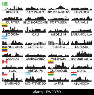 City skyline South America for your design Stock Vector