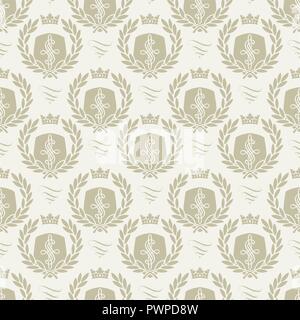 Seamless pattern crest vector illustration for your design Stock Vector