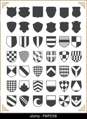 Set of vector shields vector illustration for your design Stock Vector