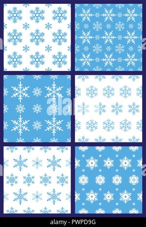 Snowflakes seamless pattern vector illustration for your design Stock Vector