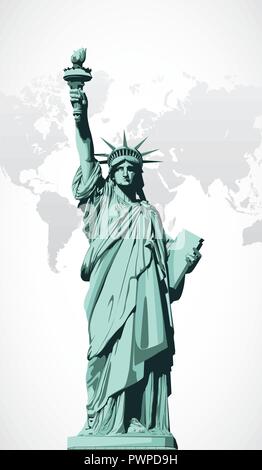 Vector statue of Liberty vector illustration for your design Stock Vector
