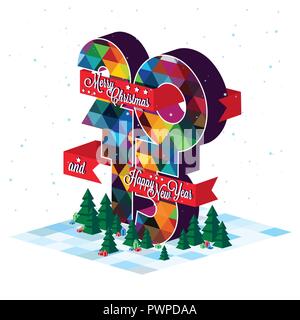 2015 Merry Christmas Card for the new year Stock Vector