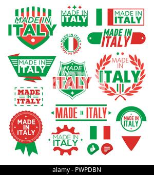 Label Made in Italy Vector badges for branding your product Stock Vector