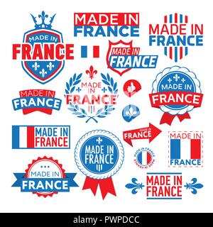 The label made ​​in France Vector badges for branding your product Stock Vector