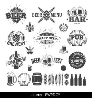 Beer Label and Logos template for your logo design Stock Vector