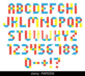 Colorful vector alphabet vector illustration for your design Stock Vector