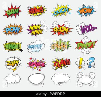 Comic sound effects vector illustration for your design Stock Vector