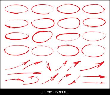 Vector marker circles and arrows template for your design Stock Vector