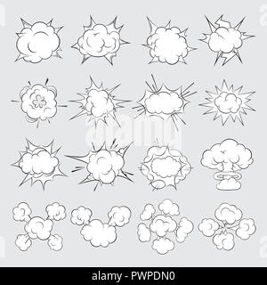 Set vector comic bubble template for your logo design Stock Vector