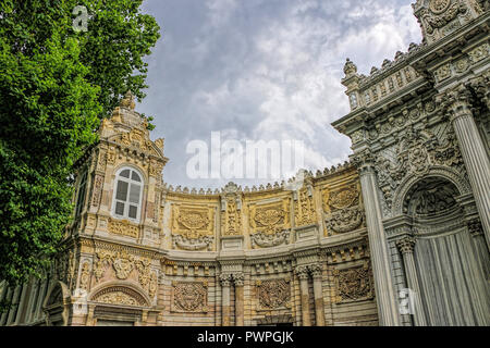 Gorgeous ornament in Dolmabahce palace - Istanbul, Turkey Stock Photo