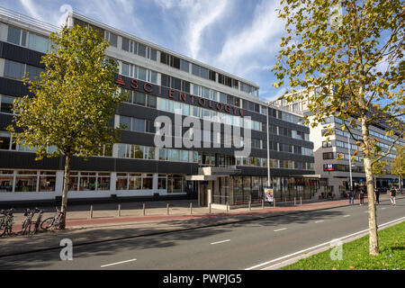 AMSTERDAM, THE NETHERLANDS - 12 OCTOBER, 2018: The front of the new Church of Scientology building in Amsterdam on the Wibautstraat. Stock Photo