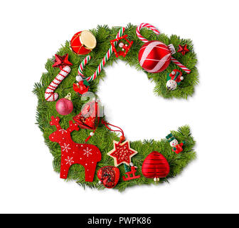 Christmas alphabet letter L isolated on white Stock Photo - Alamy